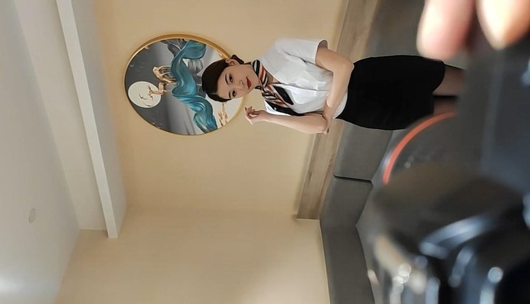 模特写真拍摄探花  气质模特空姐 制服性感黑丝  20231107